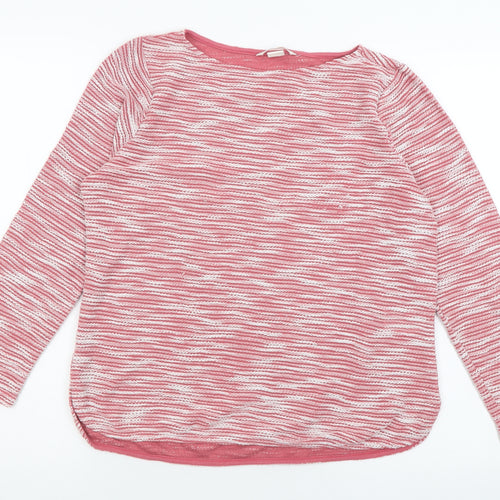 H&M Womens Pink Crew Neck  Polyester Pullover Jumper Size S