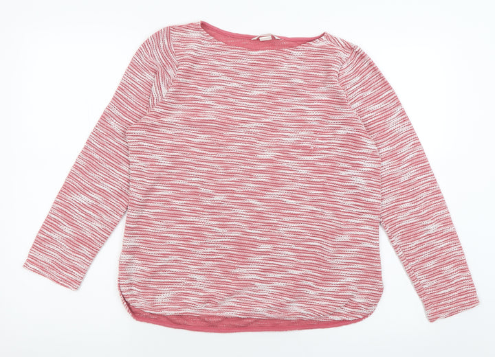 H&M Womens Pink Crew Neck  Polyester Pullover Jumper Size S