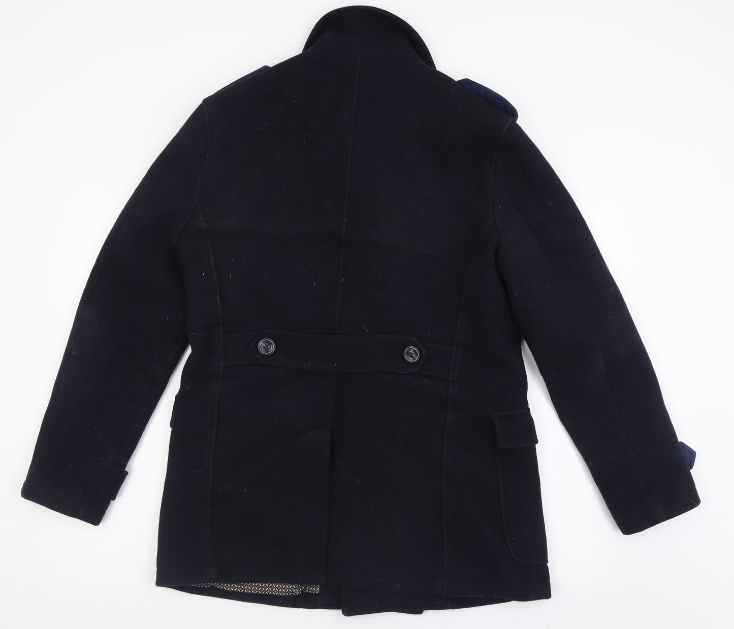 Moss 1851 Womens Blue   Overcoat Coat Size M  Button