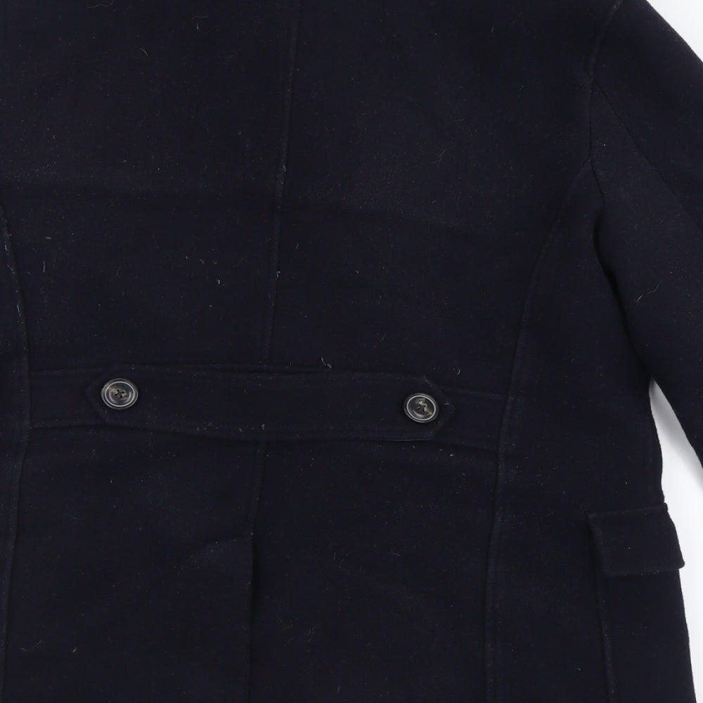 Moss 1851 Womens Blue   Overcoat Coat Size M  Button
