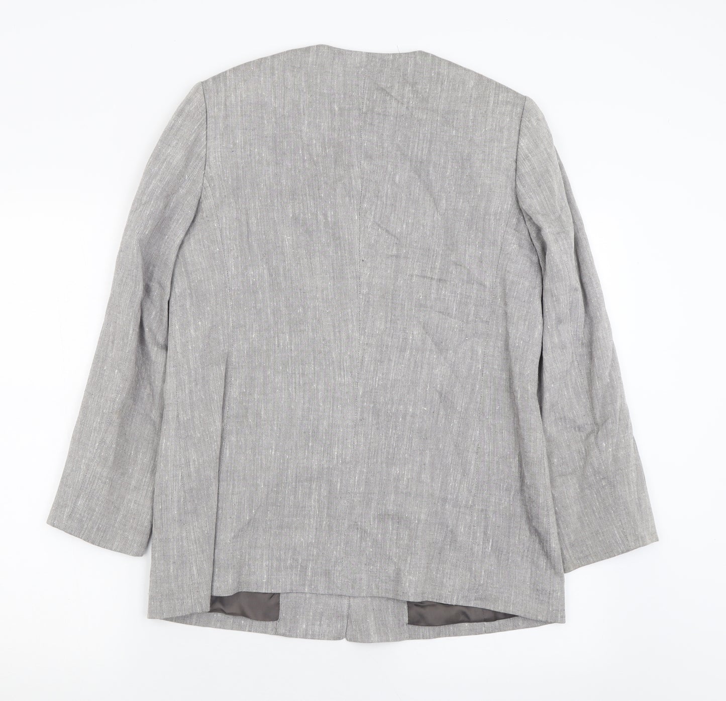 Liz Calborne Womens Grey   Jacket  Size 6  Button