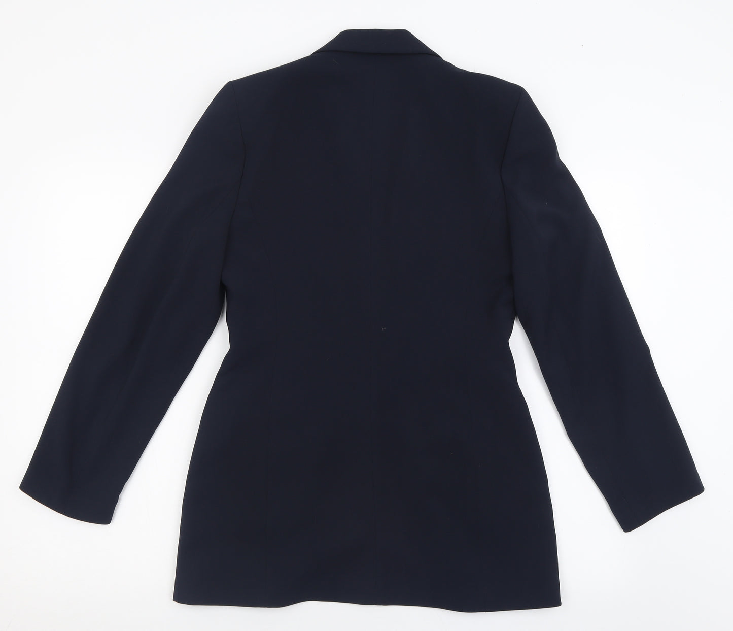 Marks and Spencer Womens Blue   Biker Jacket Size 10  Button