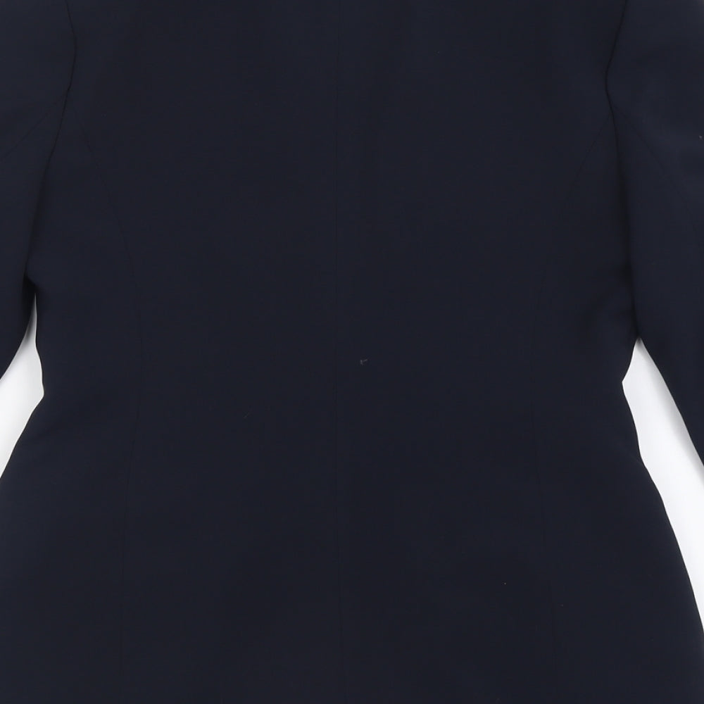Marks and Spencer Womens Blue   Biker Jacket Size 10  Button