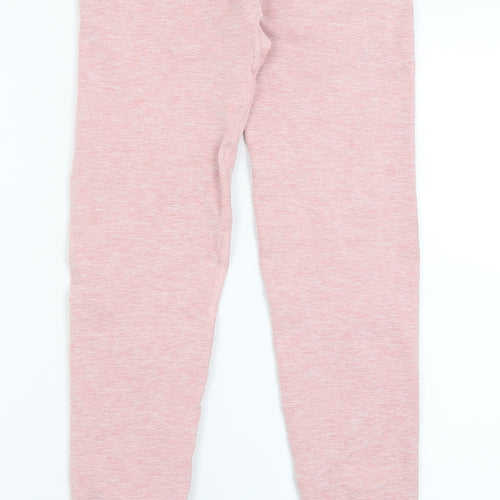 Preworn Womens Pink  Polyester Capri Leggings Size 4 L26 in Regular Pullover