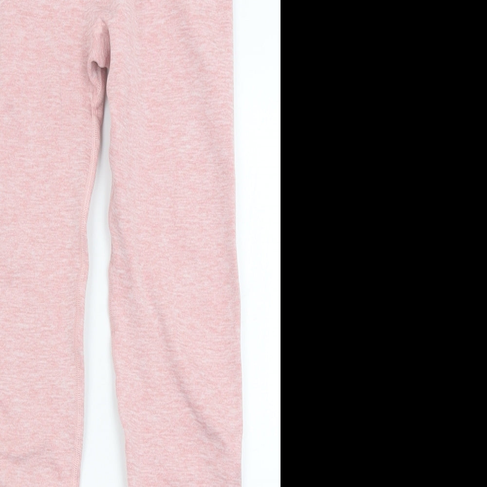 Preworn Womens Pink  Polyester Capri Leggings Size 4 L26 in Regular Pullover
