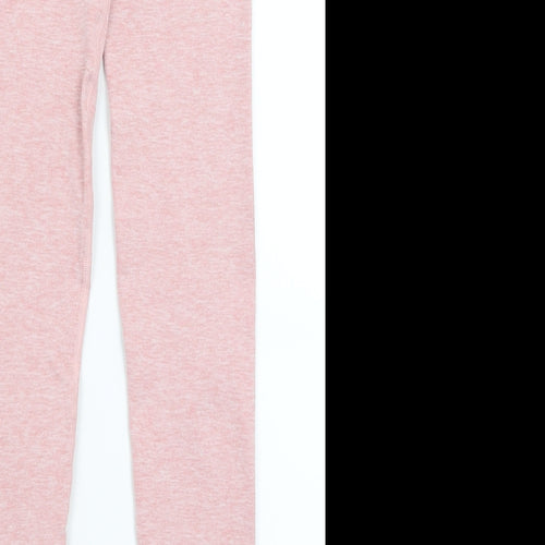 Preworn Womens Pink  Polyester Capri Leggings Size 4 L26 in Regular Pullover