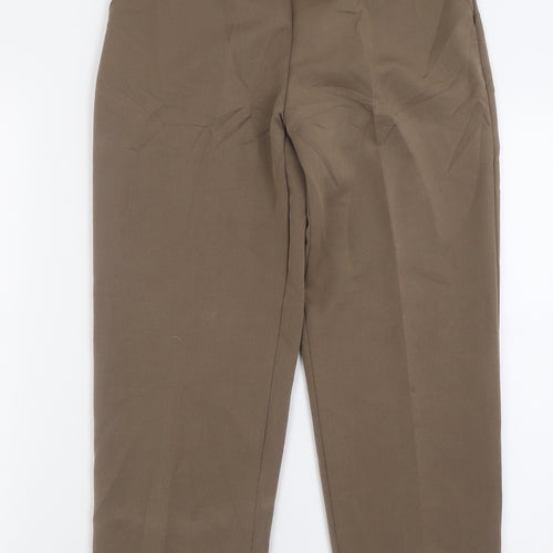 Emma Collction Womens Brown  Polyester Trousers  Size 10 L26 in Regular