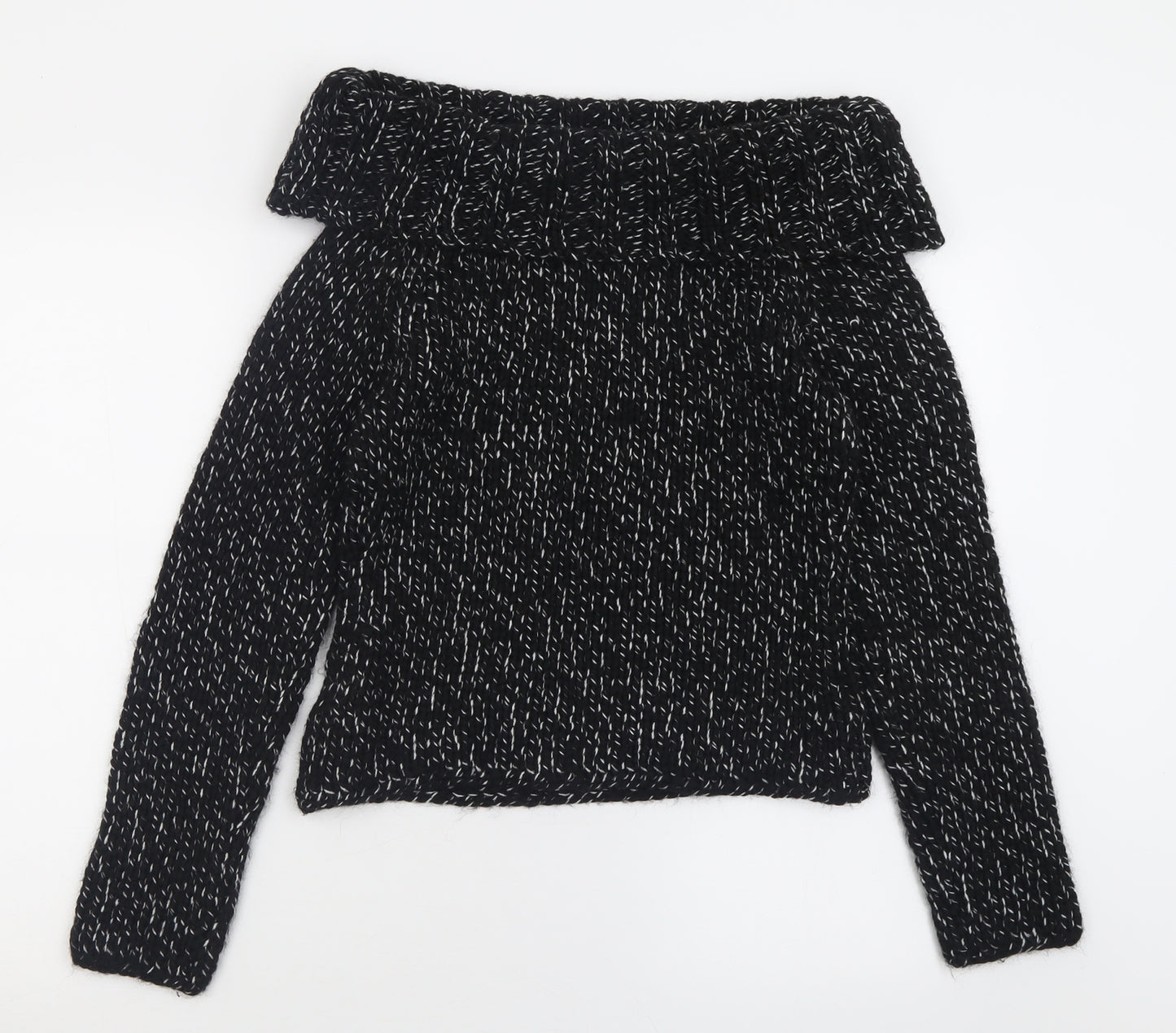 NEXT Womens Black Roll Neck  Acrylic Pullover Jumper Size 12