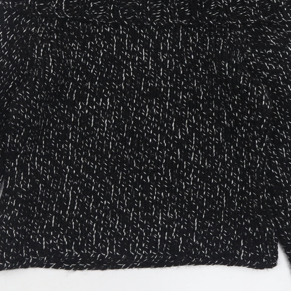 NEXT Womens Black Roll Neck  Acrylic Pullover Jumper Size 12