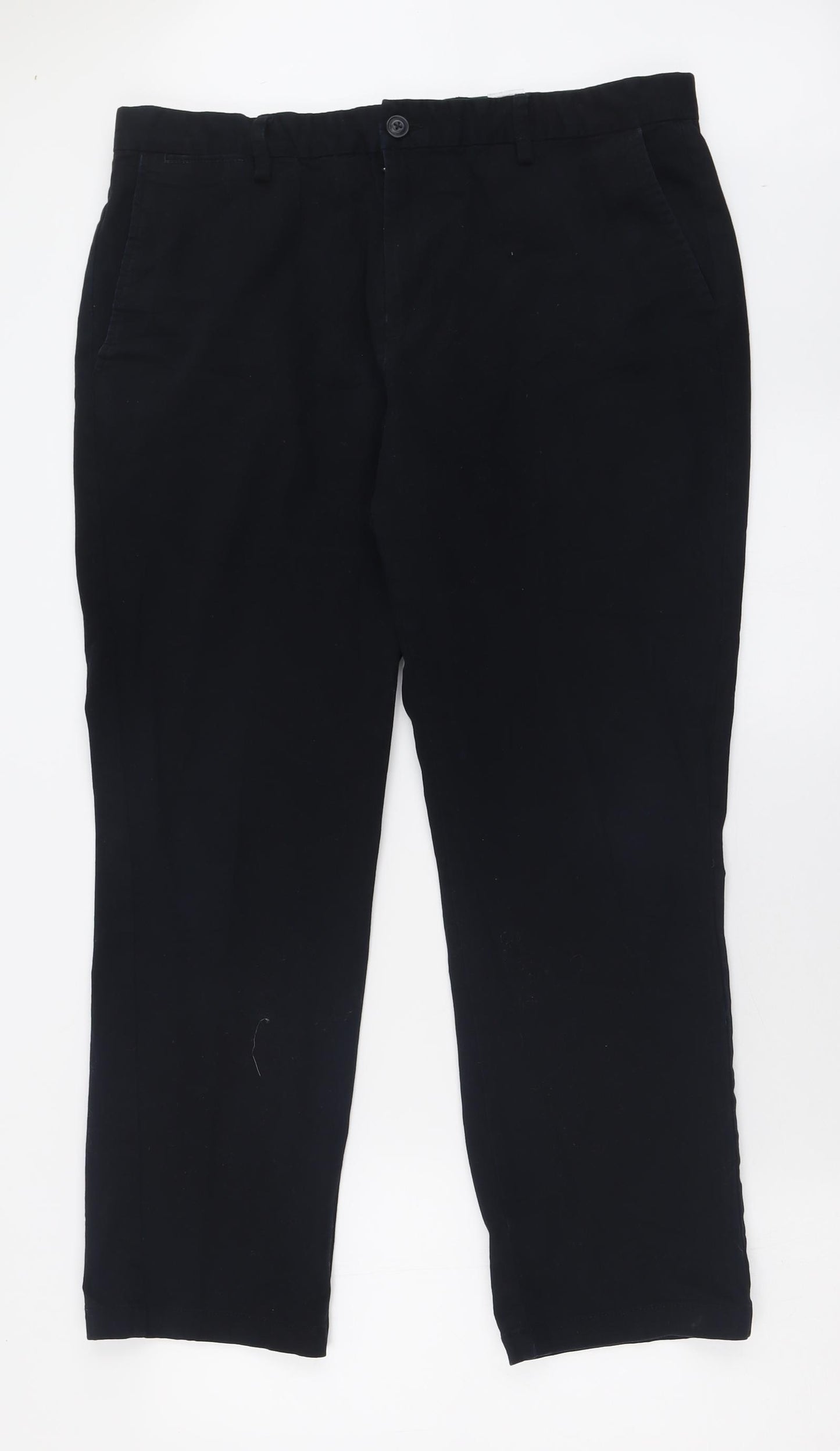 Old Navy Mens Black  Cotton Trousers  Size 36 L30 in Regular Button