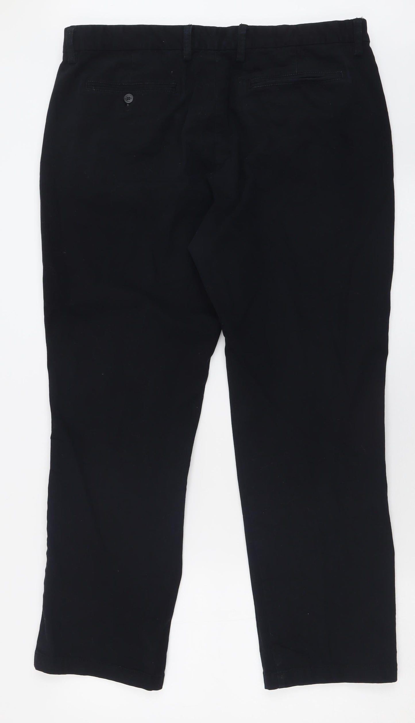 Old Navy Mens Black  Cotton Trousers  Size 36 L30 in Regular Button