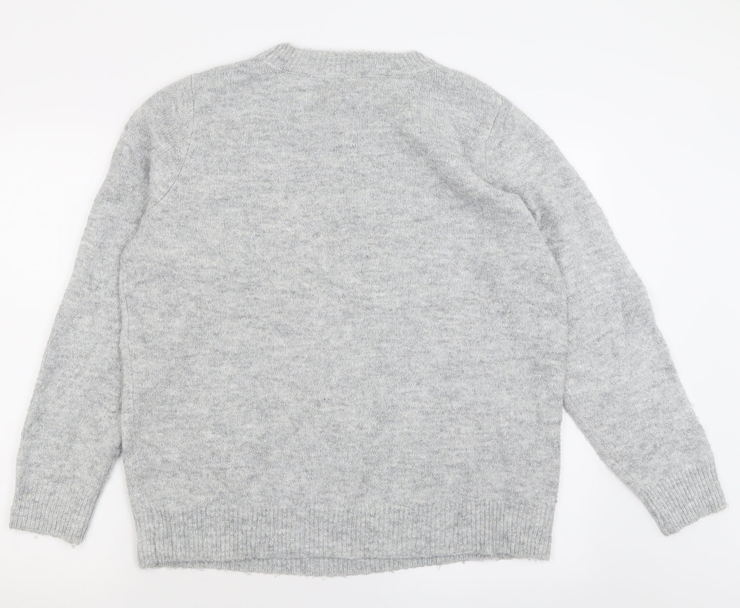 TU Womens Grey Crew Neck  Acrylic Pullover Jumper Size 18   - Reindeer