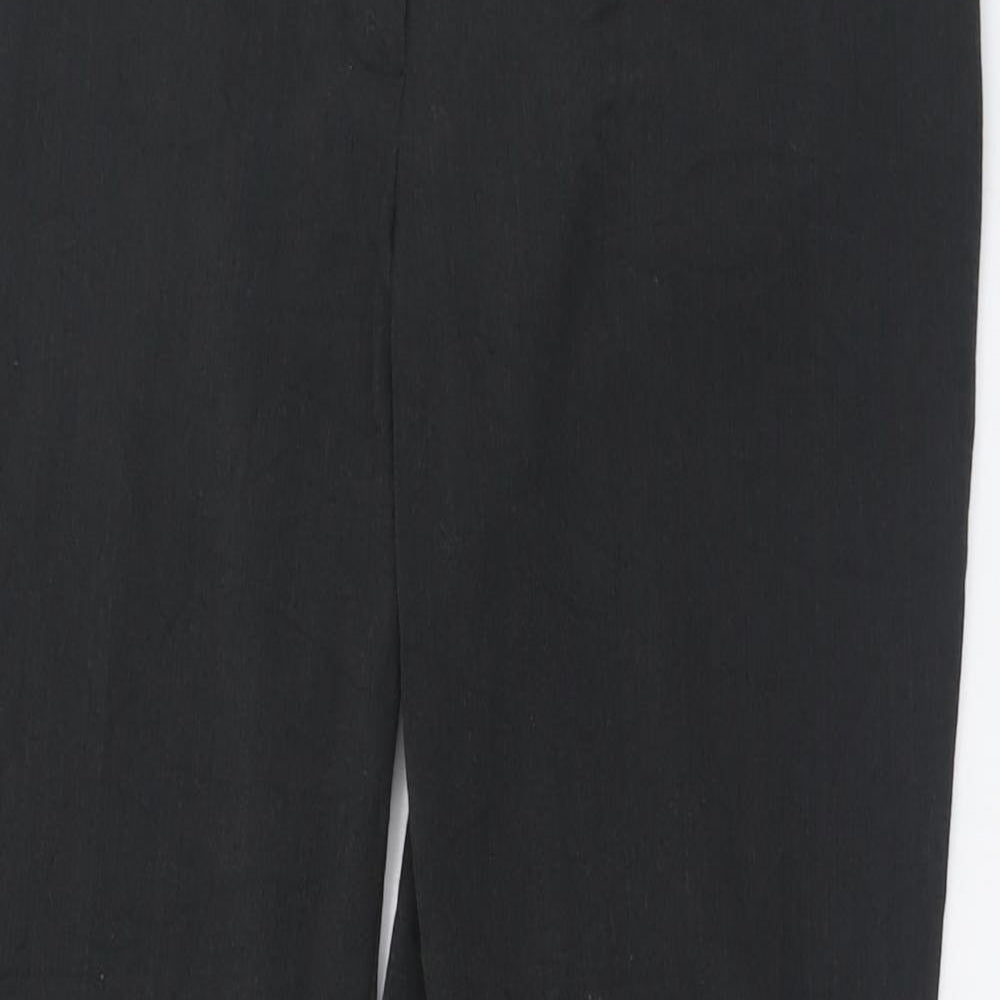 Marks and Spencer Womens Grey  Polyester Trousers  Size 10 L30 in Regular Hook & Eye