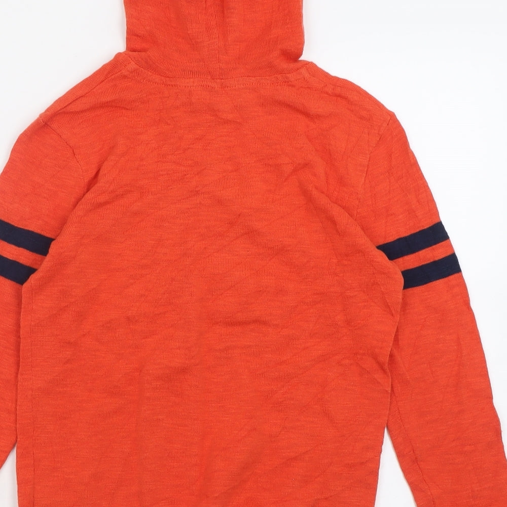 H&M Boys Orange  Cotton Pullover Hoodie Size 11-12 Years  Pullover