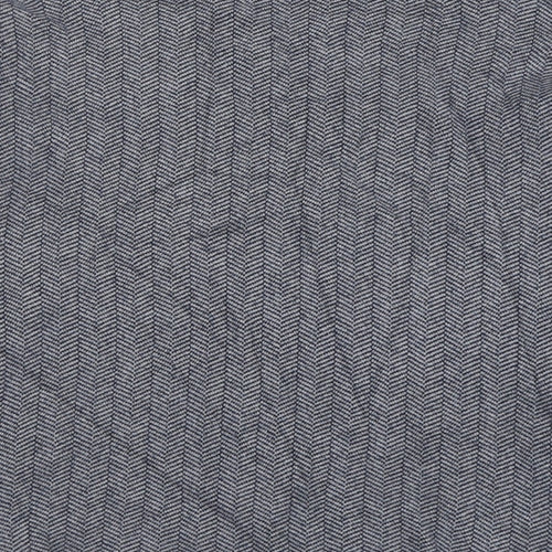 Max Studio Womens Blue High Neck Geometric Viscose Pullover Jumper Size M
