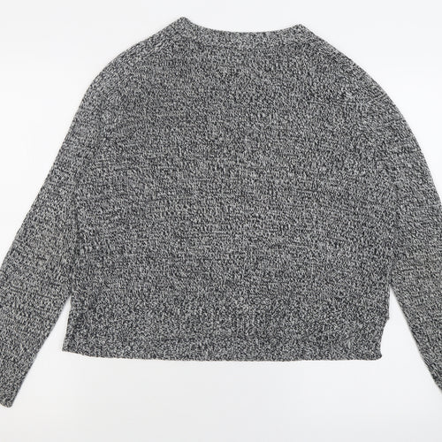 H&M Womens Grey Crew Neck  Acrylic Pullover Jumper Size M