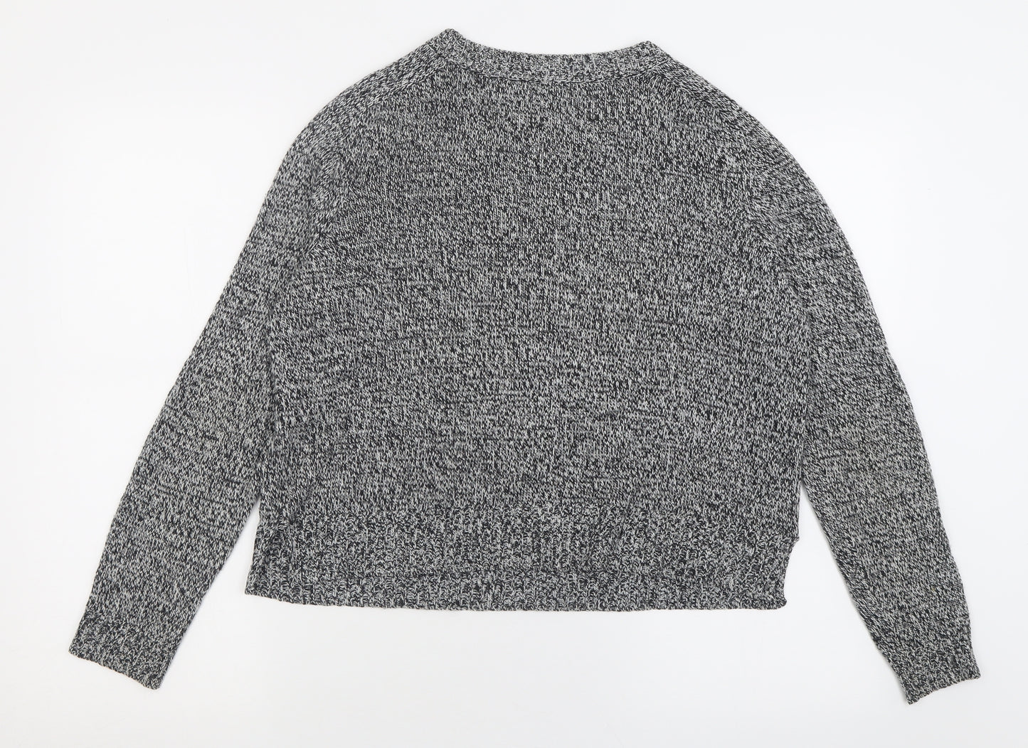 H&M Womens Grey Crew Neck  Acrylic Pullover Jumper Size M