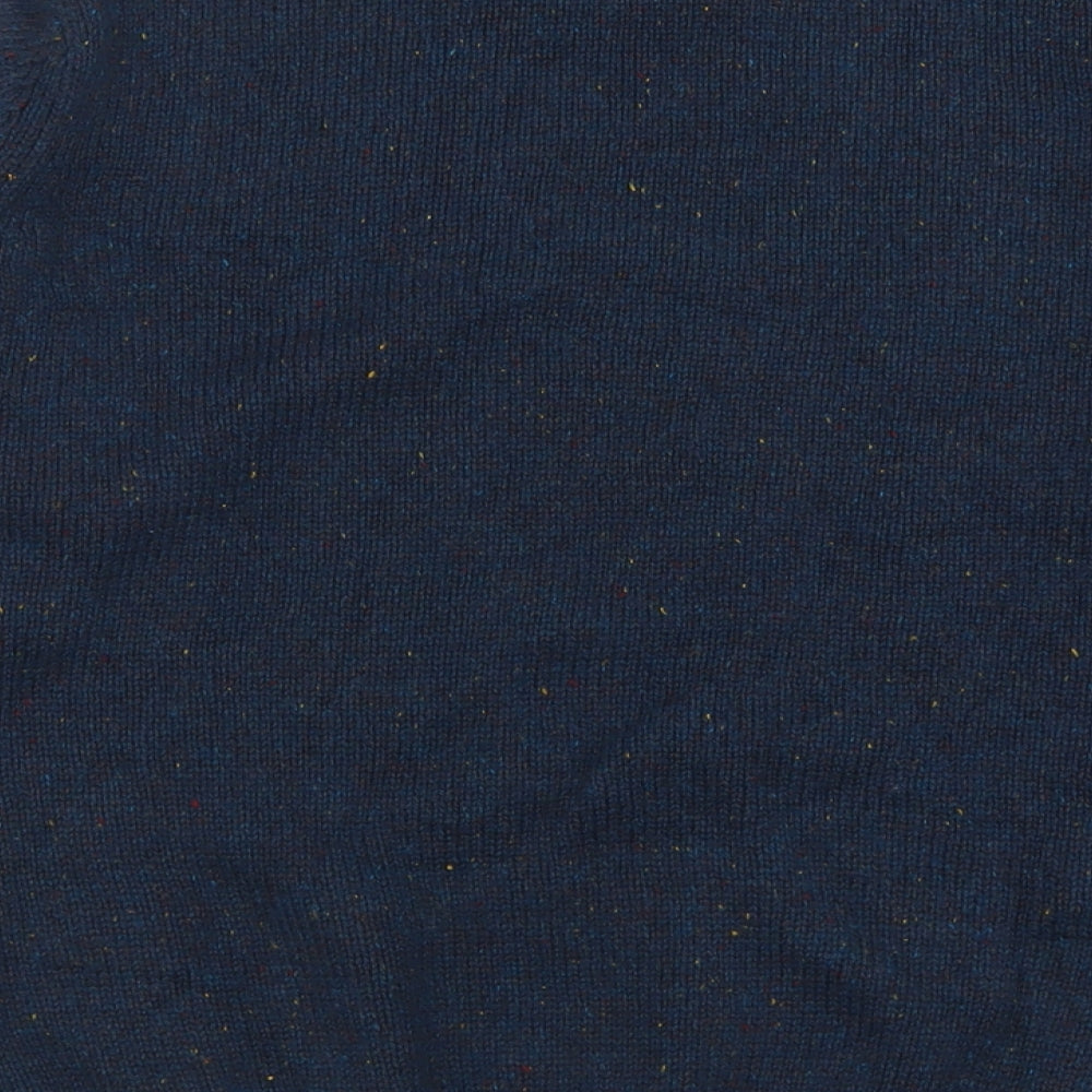 Cedar Wood State Mens Black Crew Neck  Acrylic Pullover Jumper Size L