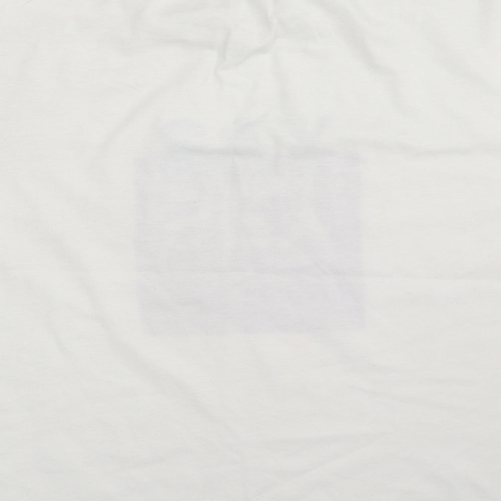 SheIn Womens White  Polyester Basic T-Shirt Size M Crew Neck - SAY YES