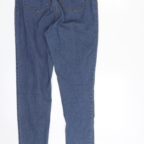 Denim & Co. Womens Blue  Cotton Jegging Jeans Size 14 L29 in Slim Zip