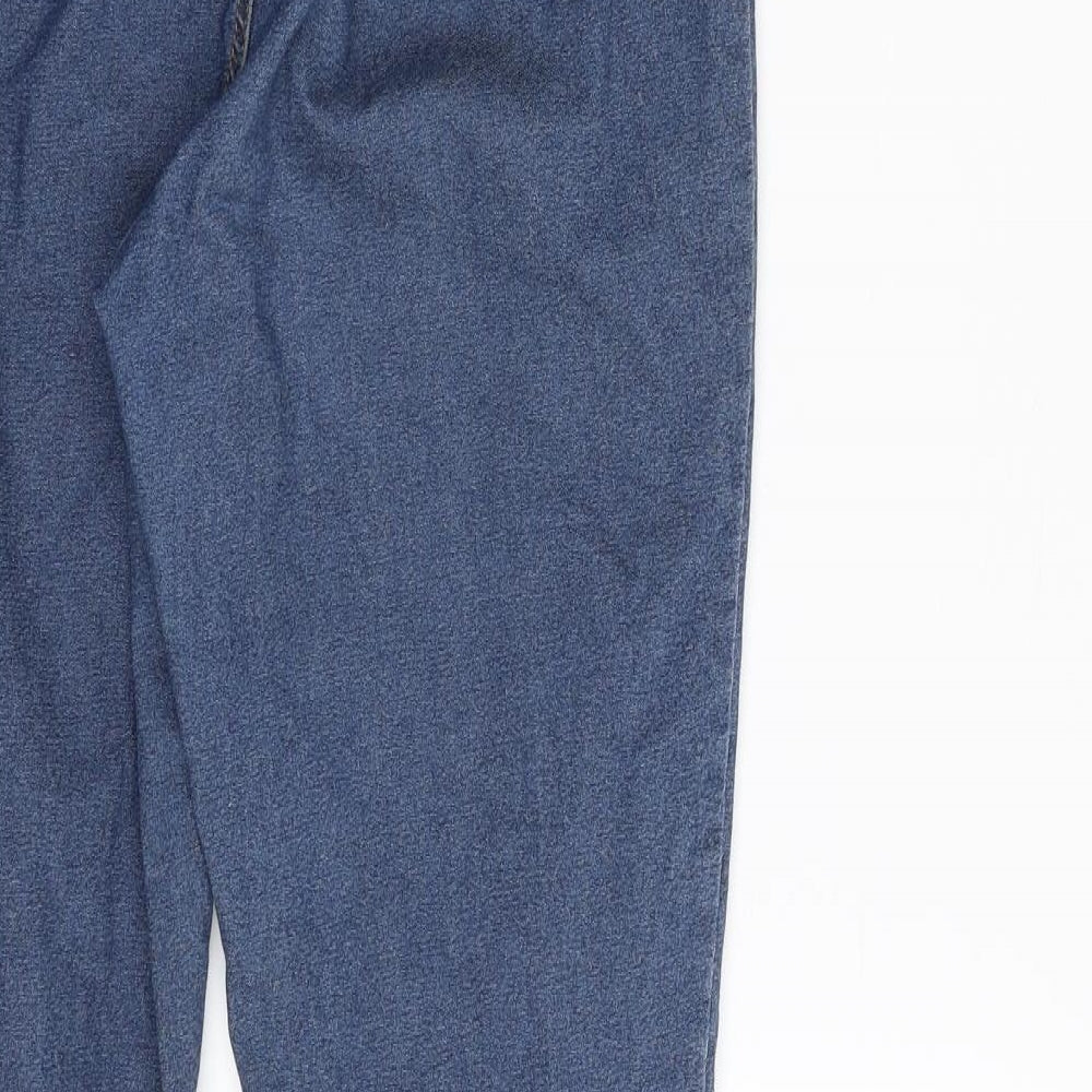 Denim & Co. Womens Blue  Cotton Jegging Jeans Size 14 L29 in Slim Zip
