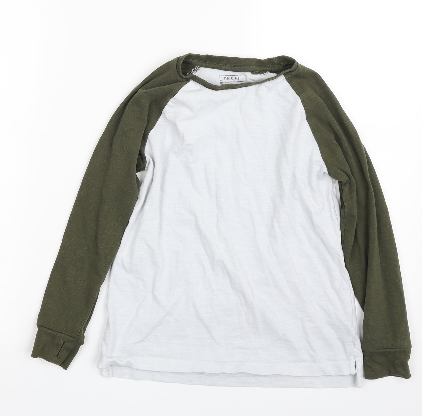 NEXT Boys White  100% Cotton Pullover T-Shirt Size 9 Years Crew Neck Pullover