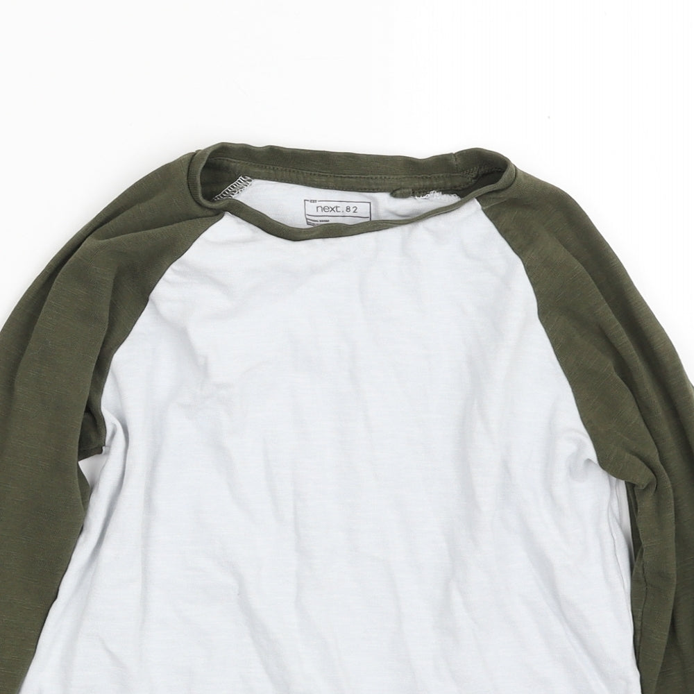 NEXT Boys White  100% Cotton Pullover T-Shirt Size 9 Years Crew Neck Pullover