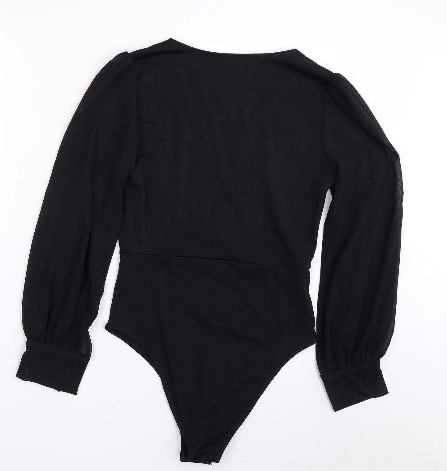 SheIn Womens Black  100% Polyester Bodysuit One-Piece Size S  Snap - Item Length -30in