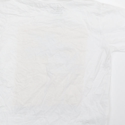 Primark Boys White  100% Cotton Pullover T-Shirt Size 10-11 Years Crew Neck Pullover - San Francisco Vibes