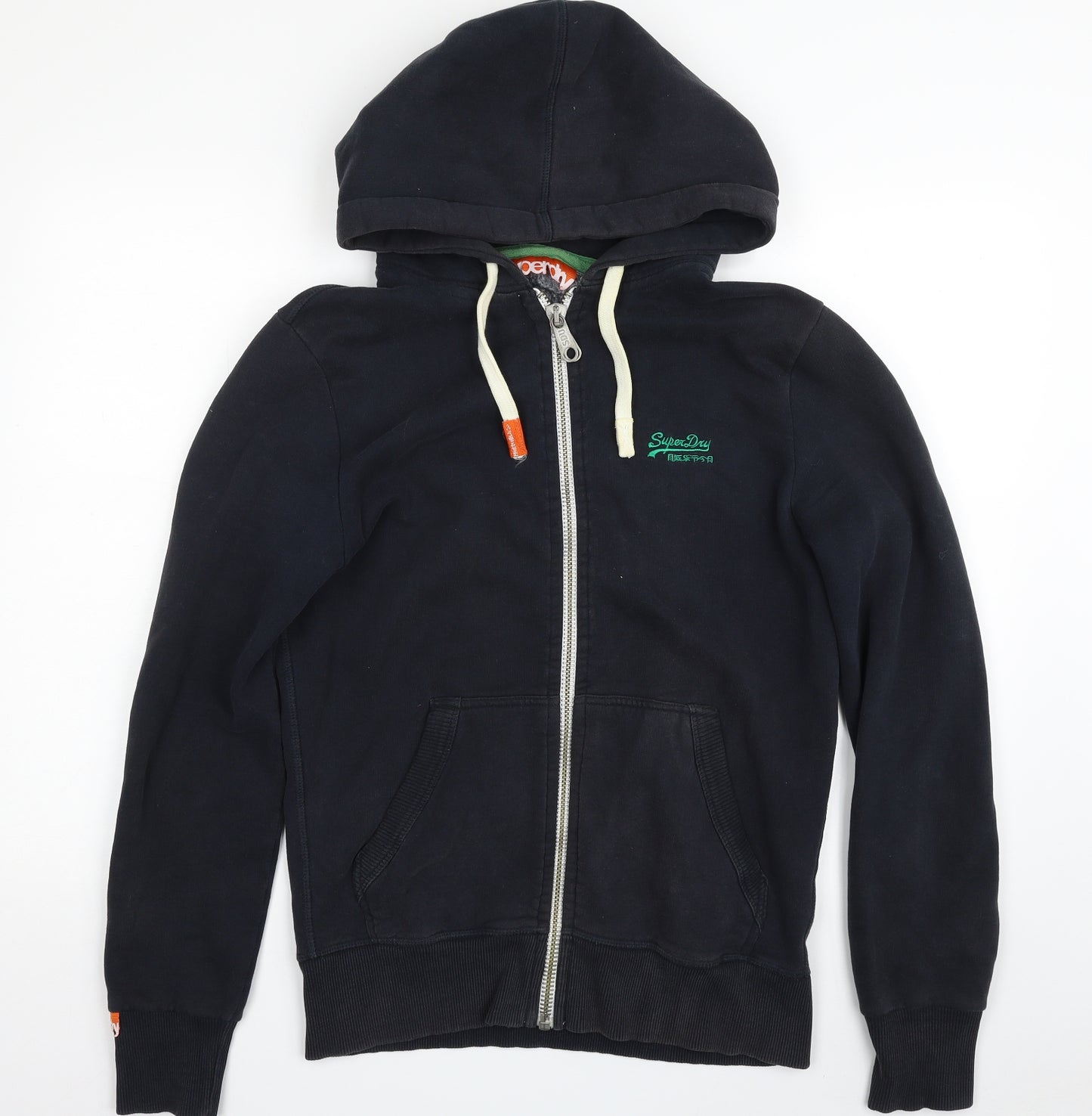 Superdry Mens Blue  Cotton Full Zip Hoodie Size S