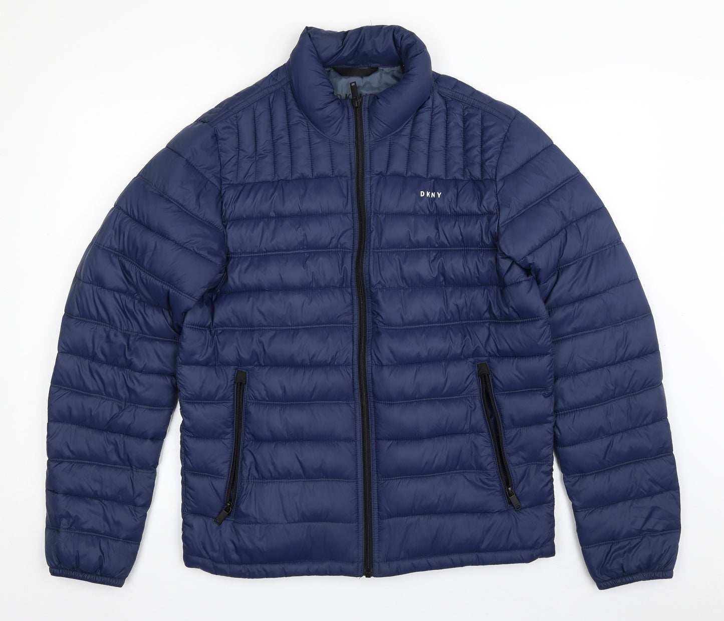 DKNY Mens Blue   Quilted Jacket Size S  Zip