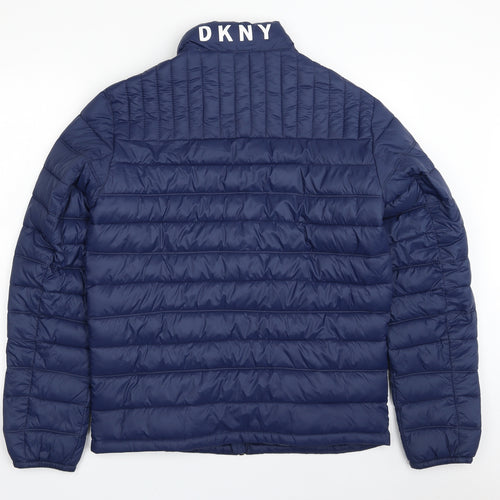 DKNY Mens Blue   Quilted Jacket Size S  Zip