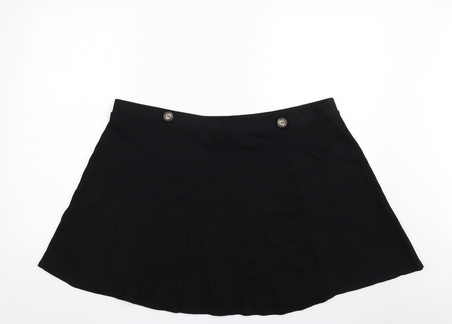 George Womens Black  Viscose A-Line Skirt Size 24