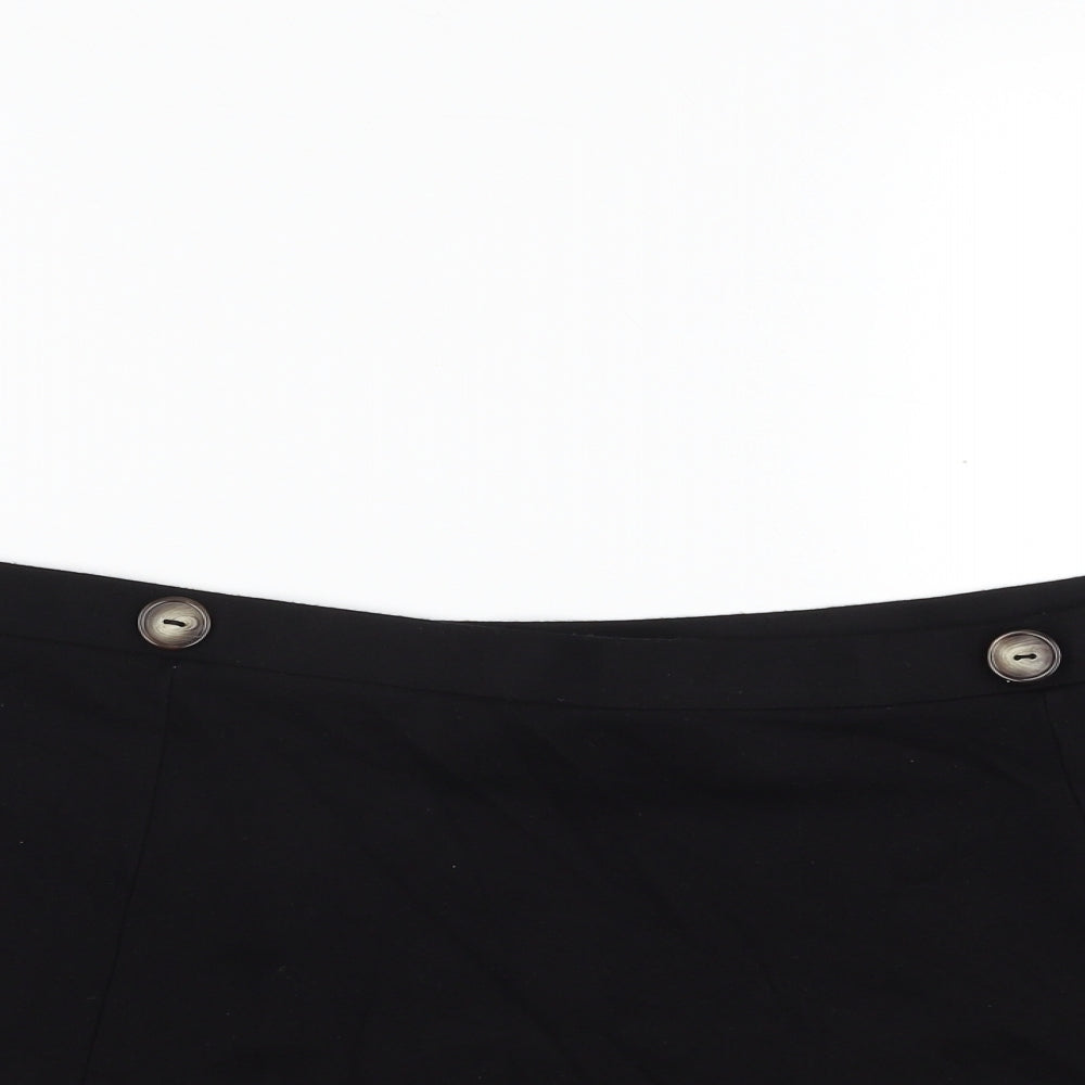 George Womens Black  Viscose A-Line Skirt Size 24