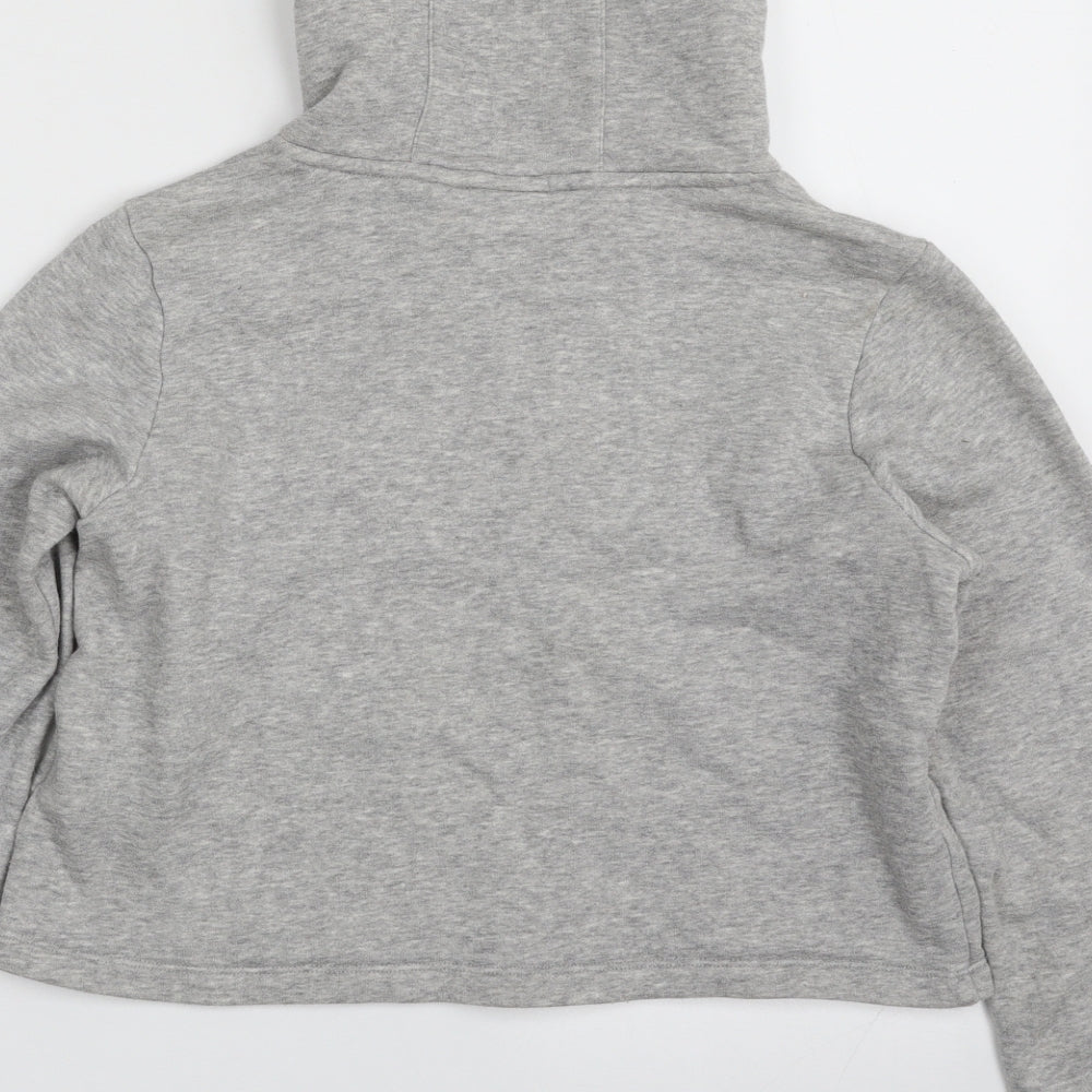 adidas Girls Grey  Cotton Pullover Hoodie Size 11-12 Years  Pullover