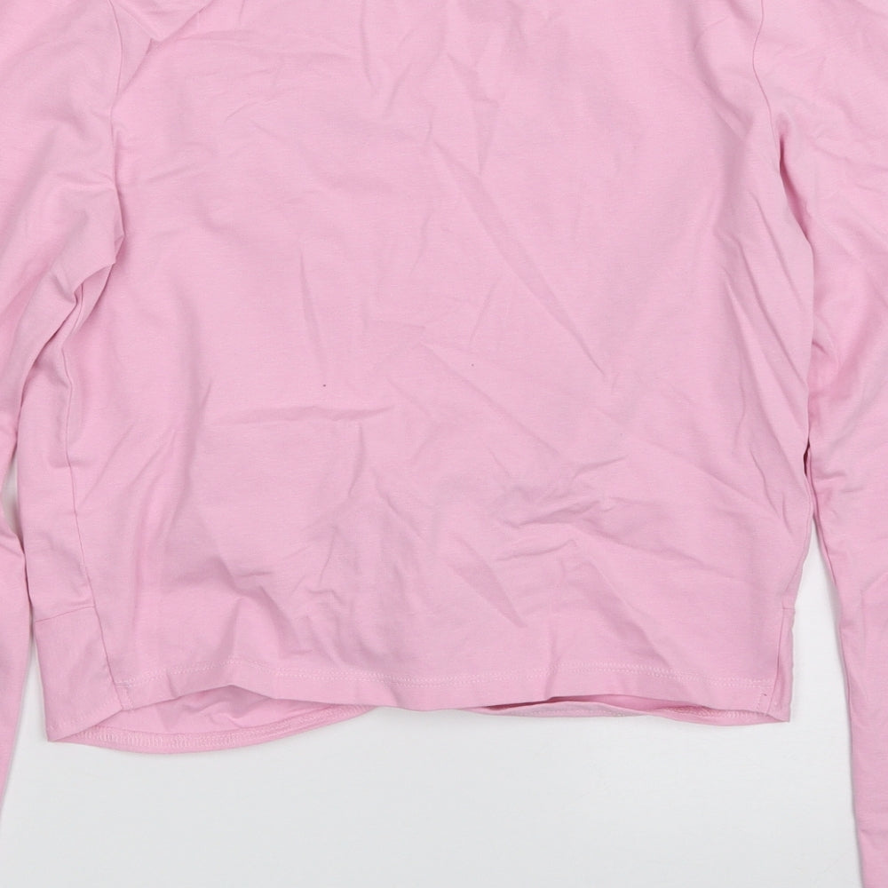 E-vie Girls Pink  Cotton Basic T-Shirt Size 13-14 Years Crew Neck Pullover - Copenhagen
