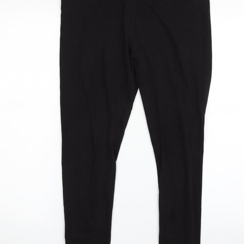 Papaya Womens Black  Cotton Carrot Leggings Size 14 L25 in