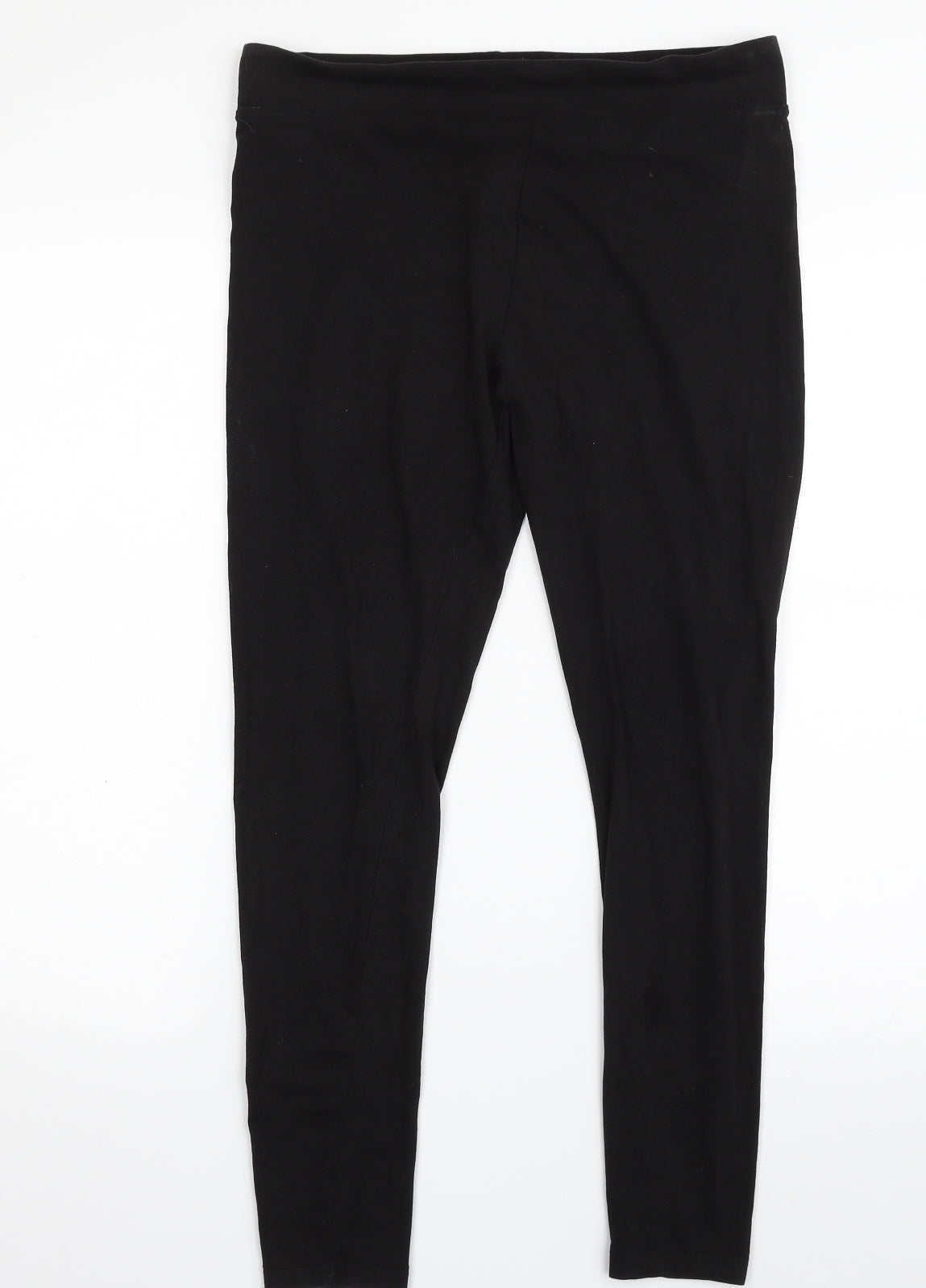 Papaya Womens Black  Cotton Carrot Leggings Size 14 L25 in