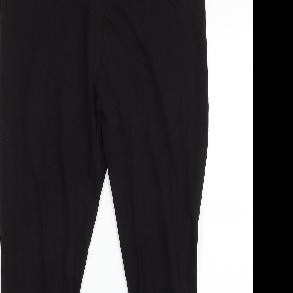 Papaya Womens Black  Cotton Carrot Leggings Size 14 L25 in