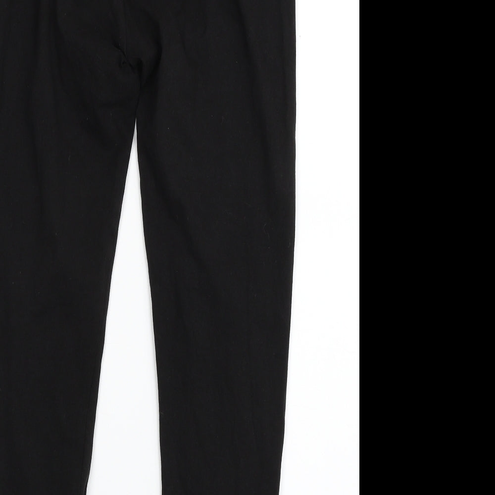 Papaya Womens Black  Cotton Carrot Leggings Size 14 L25 in
