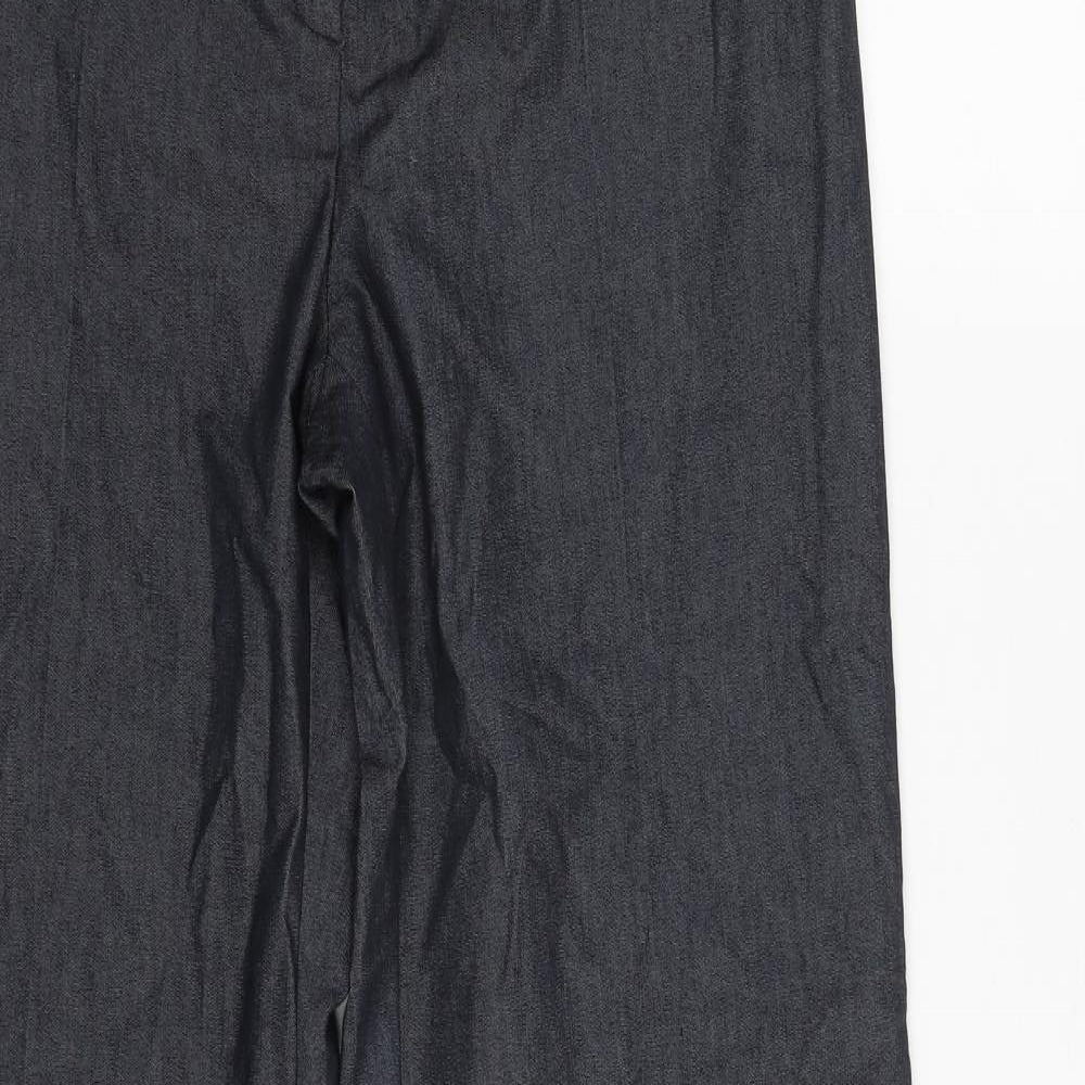 F&F Womens Blue  Cotton Trousers  Size 12 L31 in Regular Zip