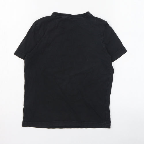 F&F Boys Black  Cotton Basic T-Shirt Size 6-7 Years Round Neck Pullover - Roblox
