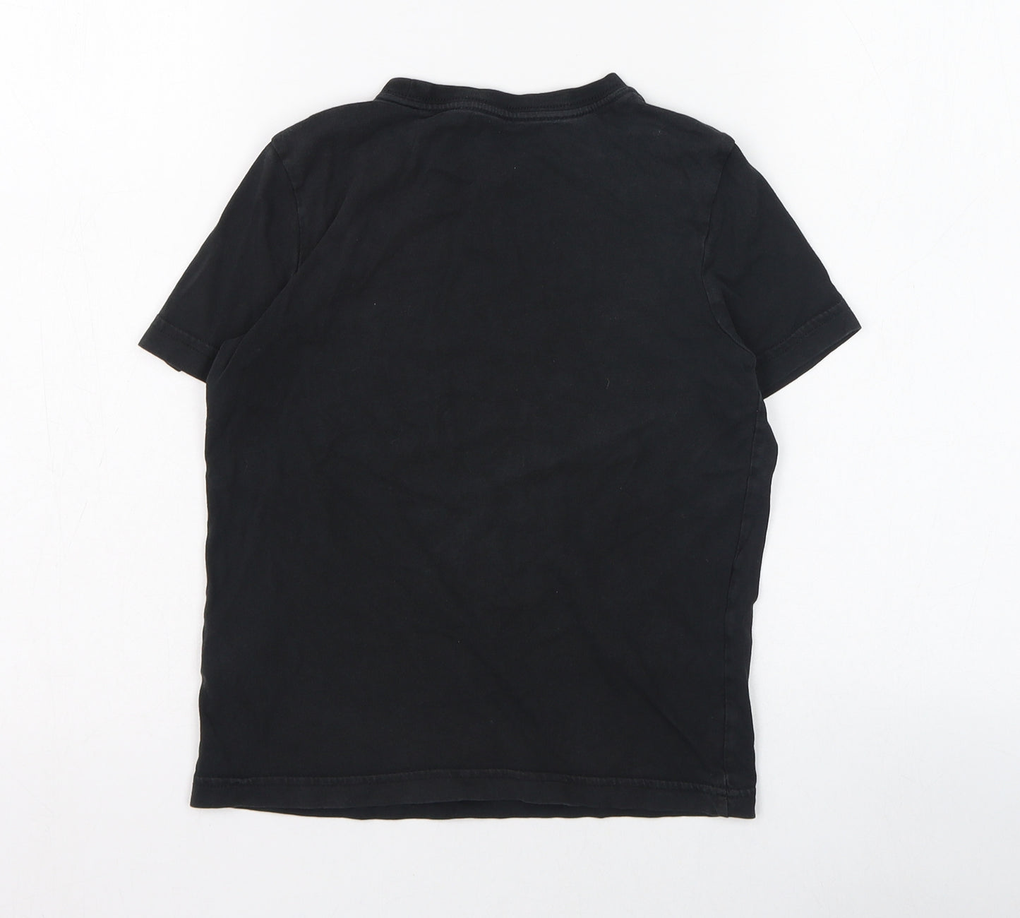 F&F Boys Black  Cotton Basic T-Shirt Size 6-7 Years Round Neck Pullover - Roblox