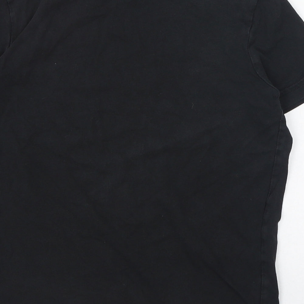 F&F Boys Black  Cotton Basic T-Shirt Size 6-7 Years Round Neck Pullover - Roblox