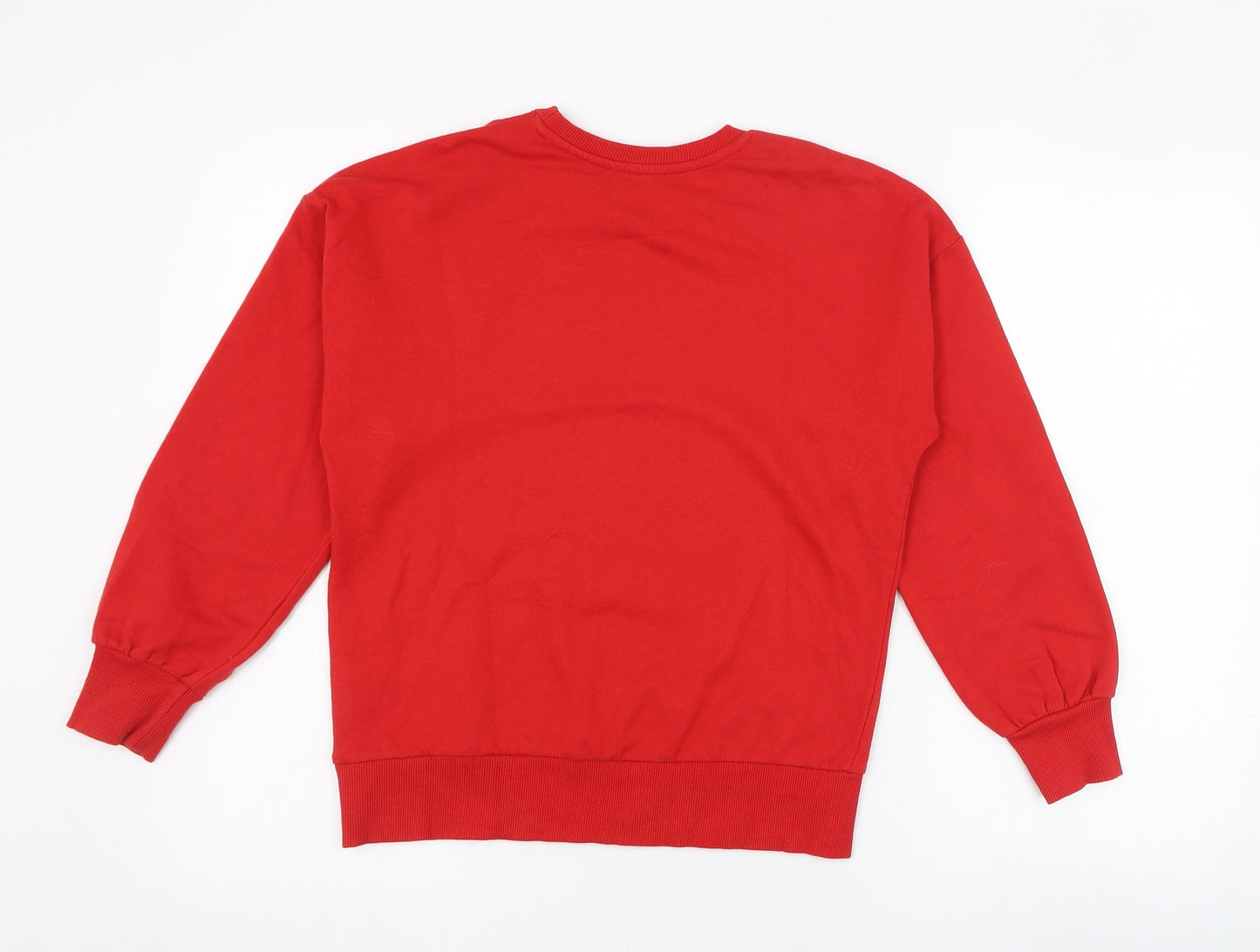 Dunnes Stores Girls Red  Cotton Pullover Sweatshirt Size 9-10 Years  Pullover - Christmas