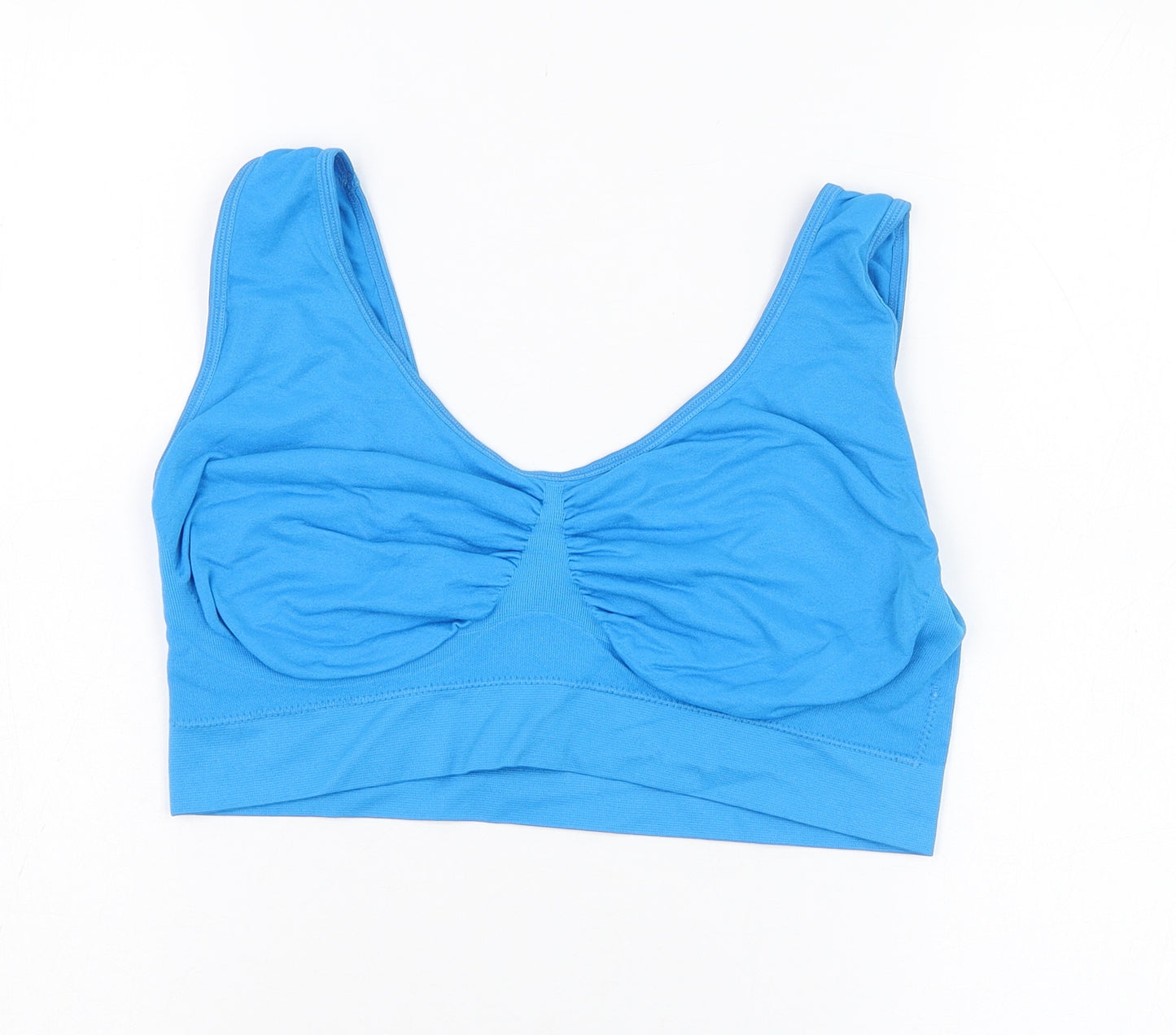 Preworn Womens Blue  Nylon Basic Tank Size 2XL Round Neck - Sports bra