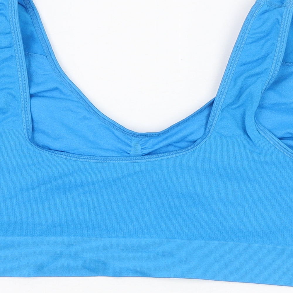 Preworn Womens Blue  Nylon Basic Tank Size 2XL Round Neck - Sports bra