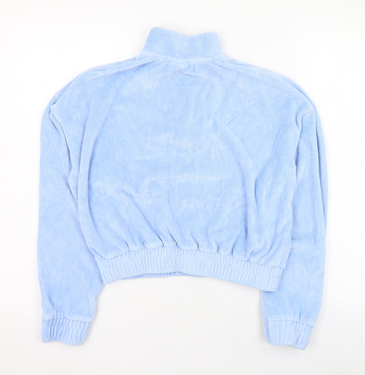 Holyfield Girls Blue  Cotton Pullover Sweatshirt Size 12-13 Years  Zip