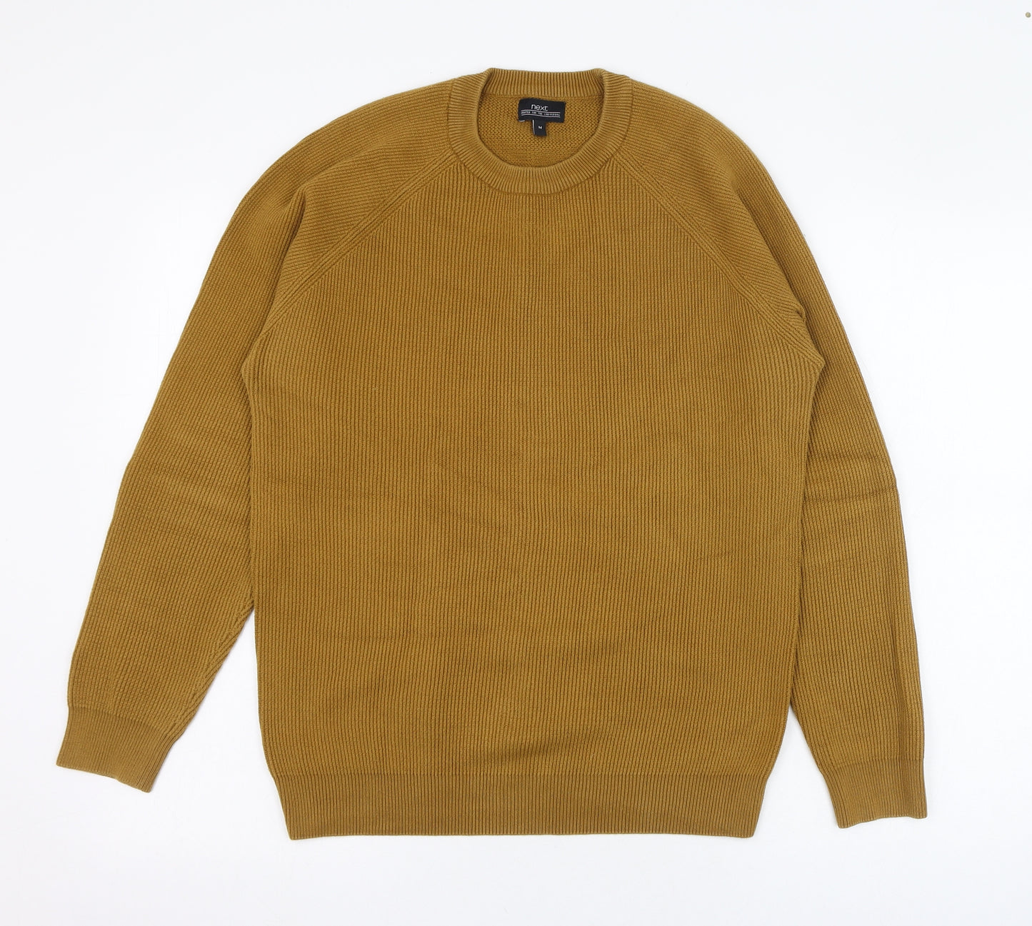 NEXT Mens Brown Round Neck  Cotton Pullover Jumper Size M