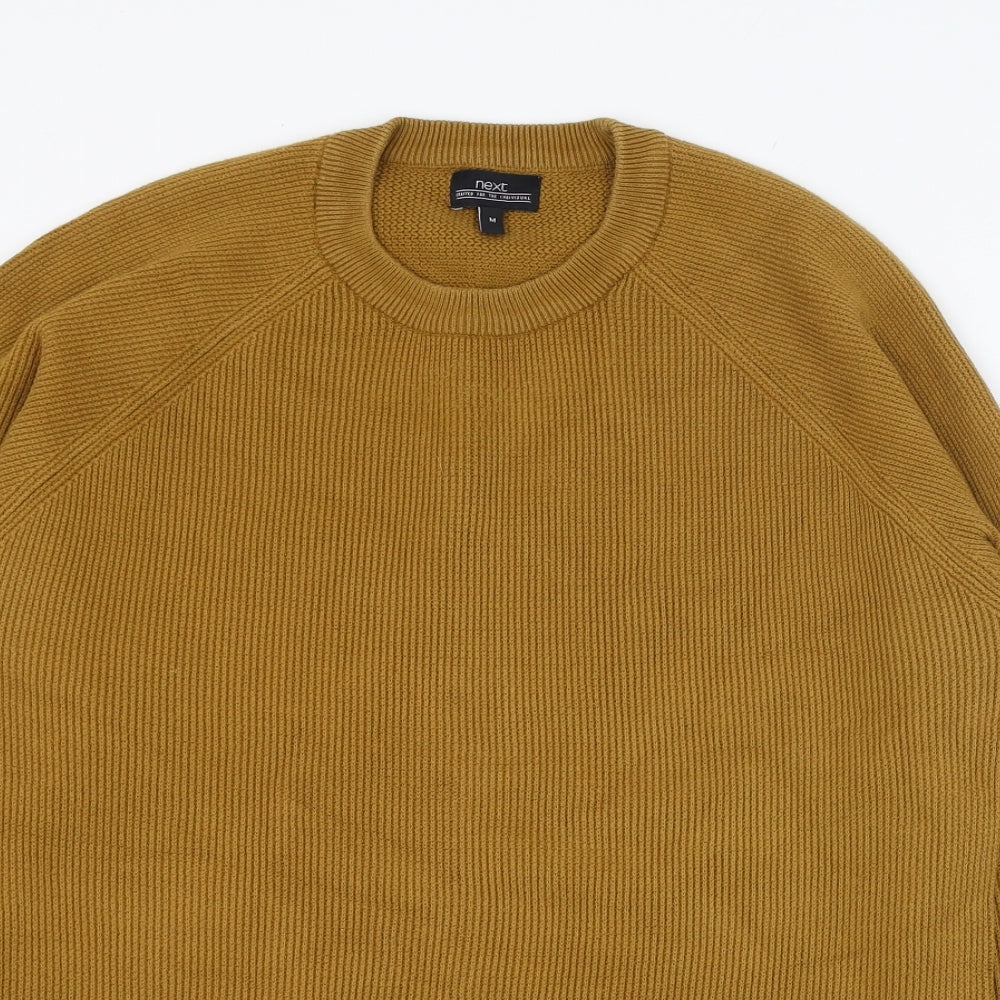 NEXT Mens Brown Round Neck  Cotton Pullover Jumper Size M